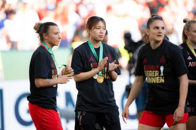 FC Bayern Munich vs SV Werder Bremen DFB-Pokal Frauen Final Momoko Tanikawa during the DFB-Pokal Frauen final match between FC Bayern Munich and SV Werder Bremen at RheinEnergieStadion in Cologne, Germany, on May 1, 2025. Copyright: xTaiseixIwamotox