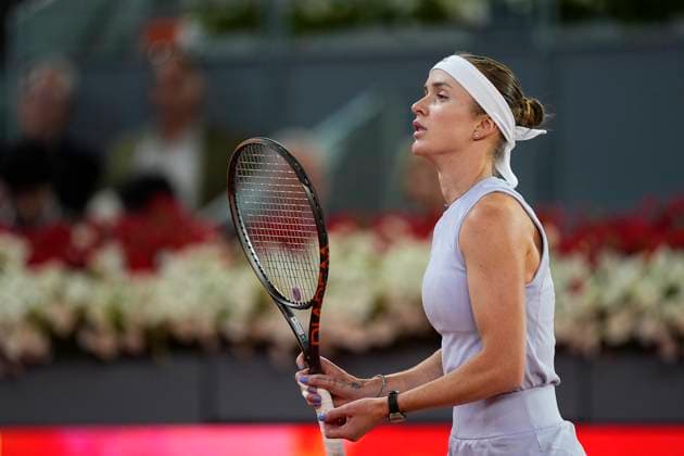 May 1, 2025, Madrid, Madrid, Spain: Elina Svitolina of Ukraine in action against Aryna Sabalenka of Belarus during the Mutua Madrid Open 2025, ATP, Tennis Herren Masters 1000 and WTA, Tennis Damen 1000 tennis tournament, celebrated at Caja Magica on May 01, 2025 in Madrid, Spain. Madrid Spain - ZUMAa181 20250501_zaa_a181_299 Copyright: xOscarxJ.xBarrosox