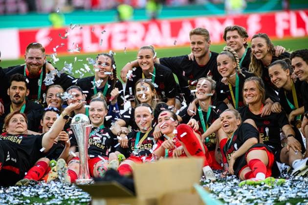COLOGNE, GERMANY - 1 MAY, 2025: - The DFB-Pokal Frauen (Germany Women Cup) match FC Bayern Munich vs SV Werder Bremen at Rhein Energie Stadion.  Copyright: xx
