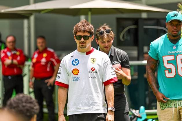 May 1, 2025, Miami, Florida, USA: Charles Leclerc (MON) - Scuderia Ferrari - Ferrari SF-25 - Ferrari.during Formula 1 Crypto.com Miami Grand Prix 2025 at Miami International Autodrome in Florida, USA, on May 1st-4th. Avens-Images.com Miami USA - ZUMAm217 20250501_zsp_m217_014 Copyright: xAlessioxDexMarcox
