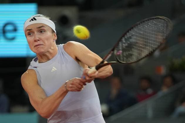 TENNIS - MUTUA MADRID OPEN 2025 Elina Svitolina of Ukraine during the Mutua Madrid Open 2025, ATP, Tennis Herren Masters 1000 and WTA, Tennis Damen 1000, tennis tournament on 01 May 2025 at Caja Magica in Madrid, Spain - Photo Laurent Lairys PSNEWZ MadridSpain  Copyright: xLaurentxLairysx