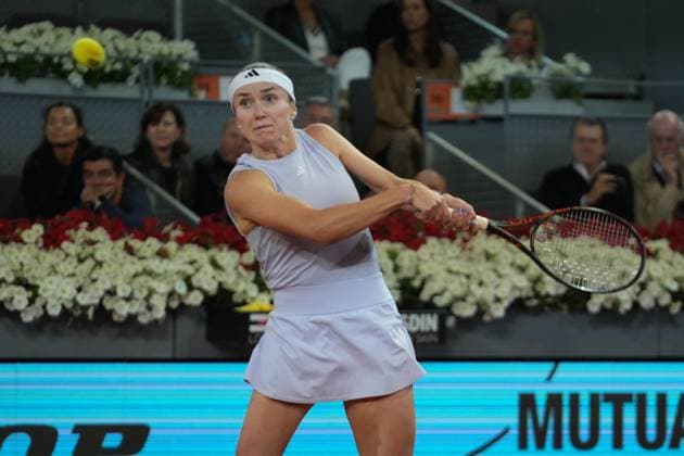 TENNIS - MUTUA MADRID OPEN 2025 Elina Svitolina of Ukraine during the Mutua Madrid Open 2025, ATP, Tennis Herren Masters 1000 and WTA, Tennis Damen 1000, tennis tournament on 01 May 2025 at Caja Magica in Madrid, Spain - Photo Laurent Lairys PSNEWZ MadridSpain  Copyright: xLaurentxLairysx