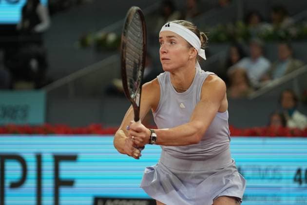 TENNIS - MUTUA MADRID OPEN 2025 Elina Svitolina of Ukraine during the Mutua Madrid Open 2025, ATP, Tennis Herren Masters 1000 and WTA, Tennis Damen 1000, tennis tournament on 01 May 2025 at Caja Magica in Madrid, Spain - Photo Laurent Lairys PSNEWZ MadridSpain  Copyright: xLaurentxLairysx