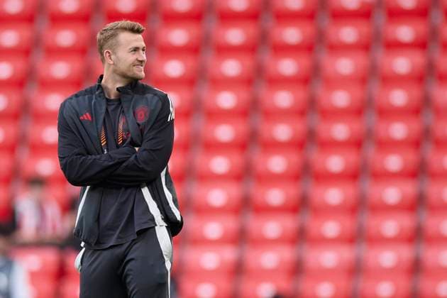 Athletic Club v Manchester United, ManU - UEFA Europa League 2024 25 Semi Final First Leg Matthijs de Ligt of Manchester United looks on prior to the UEFA Europa League 2024 25 Semi Final First Leg match between Athletic Club and Manchester United at San Mames on May 1, 2025, in Bilbao, Spain. Bilbao San Mames Basque Country Spain RL_ATHvMUTD_EL_000003 Copyright: xRicardoxLarreinax