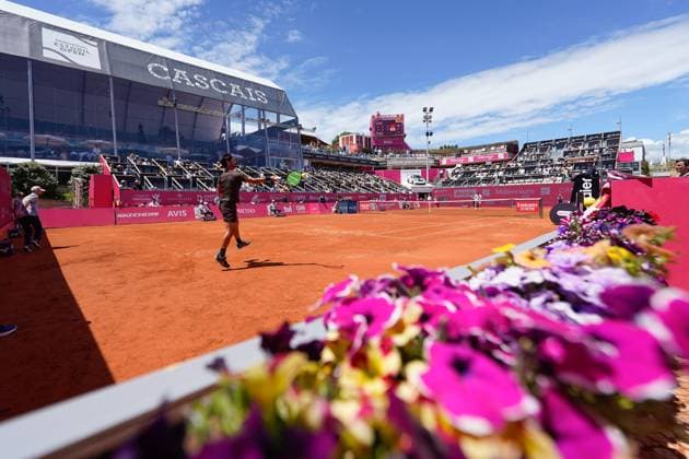 Millennium Estoril Open Challenger returns a ball to during the first round of Millennium Estoril Open Challenger 175 tennis tournament at the Clube de Tenis do Estoril. (Foto: Bruno de Carvalho Brazil Photo Press) Estoril Clube de Tenis do Estoril Lisboa Portugal Copyright: xBrunoxdexCarvalhox