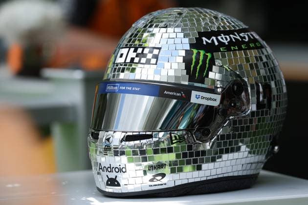 4 Lando Norris (GBR) McLaren F1 Team (GBR) MCL39 Mercedes helmet during the 2025 Formula One Miami Grand Prix, 6th round of the 2025 Formula 1 World Championship, WM, Weltmeisterschaft taking place from May 2 to 3, 2025 on Miami International Autodrome, in Miami (USA). (Photo by Philippe Nanchino Eurasia Images) Miami Miami International Autodrome Florida United States of America