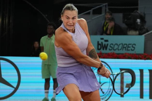 TENNIS - MUTUA MADRID OPEN 2025 Laurent Lairys MAXPPP - Aryna Sabalenka of BiÃ lorussie during the Mutua Madrid Open 2025, ATP, Tennis Herren Masters 1000 and WTA, Tennis Damen 1000, tennis tournament on 01 May 2025 at Caja Magica in Madrid, Spain - Photo Laurent Lairys MAXPPP Madrid Spain  Copyright: xMAXPPPxLaurentxLairysx LLR202505028897 LLR202505028897