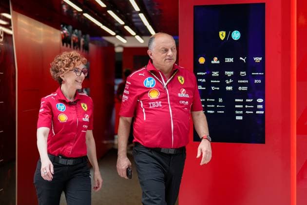 MOTORI - Formula 1 - Crypto.com Miami Grand Prix 2025 - press conference, PK, Pressekonferenz Frederic Vasseur (FRA), Scuderia Ferrari Team PrincPhoto by IPA ABACAPRESS.COMl and General Manager (right) Miami  Copyright: xIPAxSport ABACAx