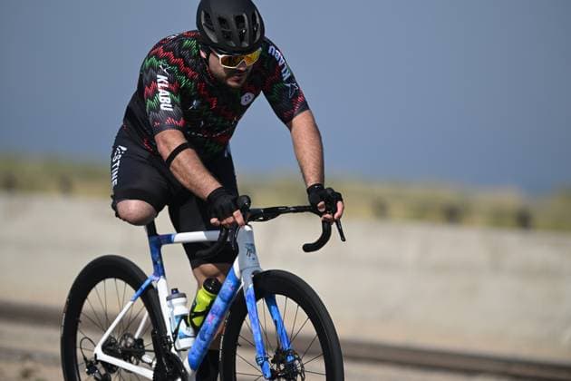 ALDALI L. A. Alaa pictured in action during the time trials at the UCI Para-Cycling Road World Cup event, Thursday 01 May 2025, in Oostende. The UCI Para-Cycling Road World Cup takes place from 01 to 04 May in Oostende and Brugge. LUCxCLAESSEN  x122422812x