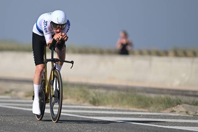 LEAUTE Alexandre pictured in action during the time trials at the UCI Para-Cycling Road World Cup event, Thursday 01 May 2025, in Oostende. The UCI Para-Cycling Road World Cup takes place from 01 to 04 May in Oostende and Brugge. LUCxCLAESSEN  x122423985x