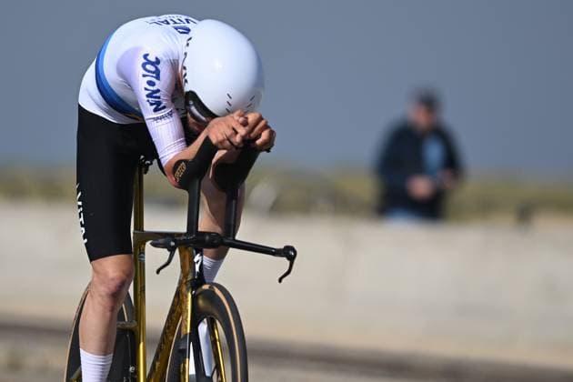 LEAUTE Alexandre pictured in action during the time trials at the UCI Para-Cycling Road World Cup event, Thursday 01 May 2025, in Oostende. The UCI Para-Cycling Road World Cup takes place from 01 to 04 May in Oostende and Brugge. LUCxCLAESSEN  x122425203x