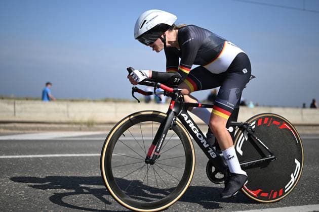 WOLLESCHENSKY Lara pictured in action during the time trials at the UCI Para-Cycling Road World Cup event, Friday 02 May 2025, in Oostende. The UCI Para-Cycling Road World Cup takes place from 01 to 04 May in Oostende and Brugge. LUCxCLAESSEN  x122435842x