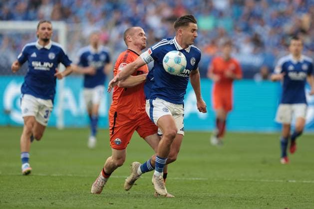 Paul Seguin (FC Schalke 04) beim Spiel der 2. BL (Saison 2024 25) FC Schalke 04 - SC Paderborn 07 Copyright: Thomas Pakusch