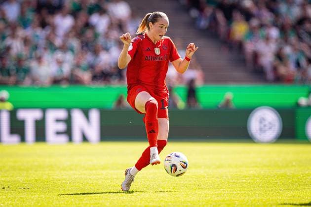 01.05.2025, xovx, Fußball Frauen DFB-Pokal Finale, FC Bayern München - SV Werder Bremen Sydney Lohmann (FC Bayern München), Freisteller Köln Rhein-Energie-Stadion Nordrhein-Westfalen Deutschland (DE)