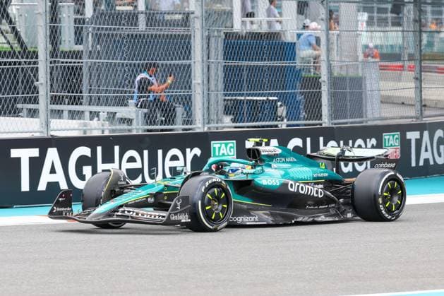 Fernando Alonso (Aston Martin Aramco), Grosser Preis von Miami, Motorsport, Herren, Formel 1, Freies Training, 02.05.2025 Miami Florida USA