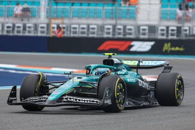 Fernando Alonso (Aston Martin Aramco), Grosser Preis von Miami, Motorsport, Herren, Formel 1, Freies Training, 02.05.2025 Miami Florida USA