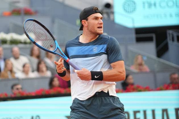 TENNIS - MUTUA MADRID OPEN 2025 Laurent Lairys MAXPPP - Jack Draper of Grande-Bretagne during the Mutua Madrid Open 2025, ATP, Tennis Herren Masters 1000 and WTA, Tennis Damen 1000, tennis tournament on 02May 2025 at Caja Magica in Madrid, Spain - Photo Laurent Lairys MAXPPP Madrid Spain  Copyright: xMAXPPPxLaurentxLairysx LLR202505021208 LLR202505021208