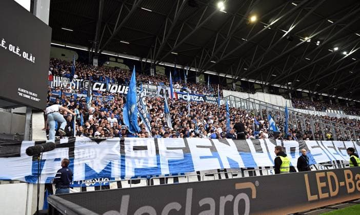 03.05.2025, xjhx, Fussball 2.Bundesliga, SV Darmstadt 98 - Hamburger SV v.l. HSV Fans (DFL DFB REGULATIONS PROHIBIT ANY USE OF PHOTOGRAPHS as IMAGE SEQUENCES and or QUASI-VIDEO) Darmstadt