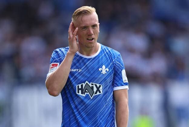 03.05.2025, xdcx, Fussball 2. Bundesliga, SV Darmstadt 98 - Hamburger SV, emonline, emspor, despor, v.l., Isac Lidberg (SV Darmstadt 98) enttaeuscht, enttaeuscht schauend, dissapointed, traurig, frustiert, frust, gefrustet DFL DFB REGULATIONS PROHIBIT ANY USE OF PHOTOGRAPHS AS IMAGE SEQUENCES AND OR QUASI-VIDEO.