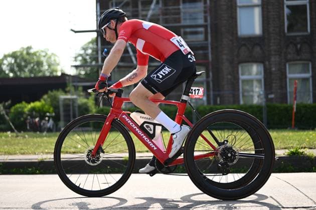 MT1 Denmark s Martin Heggelund pictured in action during the road races at the UCI Para-Cycling Road World Cup event, Saturday 03 May 2025, in Brugge. The UCI Para-Cycling Road World Cup takes place from 01 to 04 May in Oostende and Brugge. LUCxCLAESSEN  x122525836x