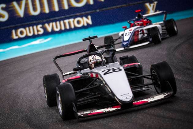 AUTO - F1 ACADEMY 2025 - MIAMI 28 PIN Doriane (fra), Prema Racing, Supporter by Mercedes, Tatuus F4-T421, action during the 3rd round of the 2025 F1 Academy Championship from May 2 to 4, 2025 on the Miami International Autodrome, in Miami Gardens, Florida, United States of America - Miami GardensUnited States  Copyright: xEricxAlonsox