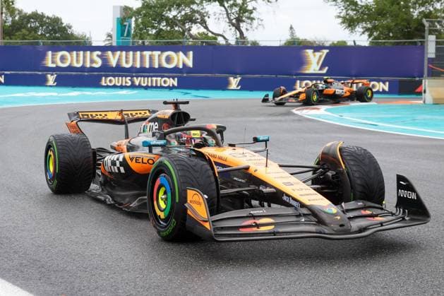 2 Platz beim Sprint Oscar Piastri (McLaren Formula 1 Team) Grosser Preis von Miami, Motorsport, Herren, Formel 1, Sprint, 03.05.2025 Miami Florida USA
