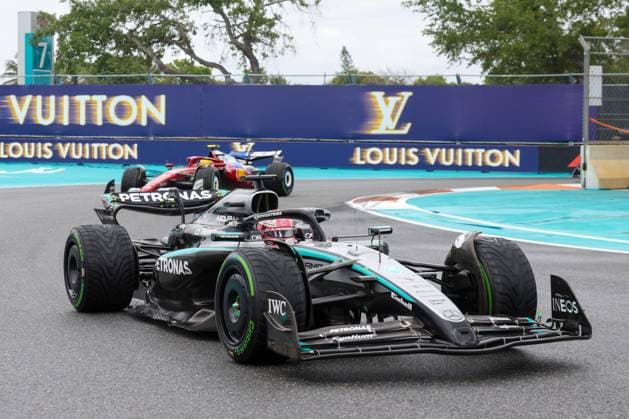 George Russell (Mercedes-AMG Petronas), Grosser Preis von Miami, Motorsport, Herren, Formel 1, Sprint, 03.05.2025 Miami Florida USA