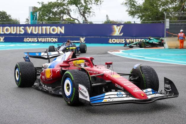 2 Platz beim Sprint, Lewis Hamilton (Scuderia Ferrari HP), Grosser Preis von Miami, Motorsport, Herren, Formel 1, Sprint, 03.05.2025 Miami Florida USA