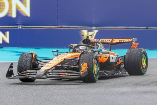 Winner beim Sprint, Lando Norris (McLaren Formula 1 Team), Grosser Preis von Miami, Motorsport, Herren, Formel 1, Sprint, 03.05.2025 Miami Florida USA