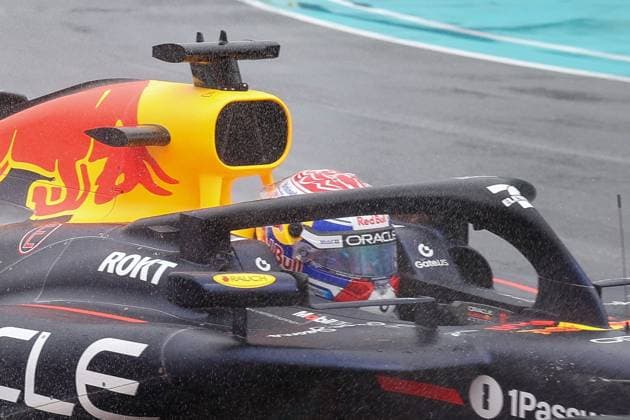 Max Verstappen (Oracle Red Bull Racing) im Regen, Grosser Preis von Miami, Motorsport, Herren, Formel 1, Sprint, 03.05.2025 Miami Florida USA