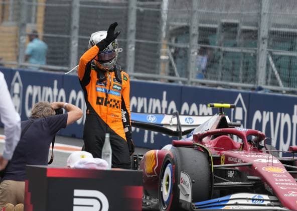 03.05.2025, Miami International Autodrome, Miami, Formula 1 Crypto.com Miami Grand Prix 2025 ,im Bild Sieger Lando Norris (GBR), McLaren F1 Team (Photo by Hasan Bratic DeFodi Images)