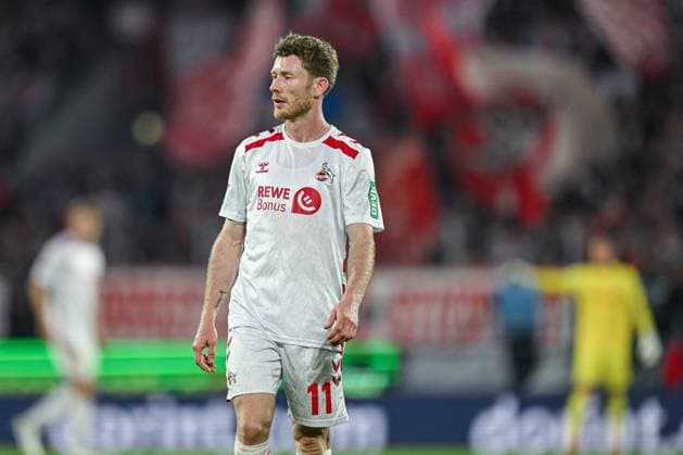 03.05.2025, Fussball, 2. Bundesliga, 32. Spieltag Saison 2024 2025, 1.FC Köln - Jahn Regensburg, Florian Kainz (1. FC Köln) xRHR-FOTO TKx