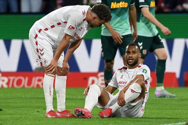 Linton Maina (1. FC Koeln) schaut waehrend des Spiels der 2. Bundesliga zwischen 1. FC Köln und Jahn Regensburg im RheinEnergieStadion am 03. May 2025 in Köln, Deutschland. (Foto von Ralf Treese DeFodi Images) +++ Linton Maina (1. FC Koeln) looks on during the 2. Bundesliga match between 1. FC Köln and Jahn Regensburg at RheinEnergieStadion on May 3, 2025 in Cologne, Germany. (Photo by Ralf Treese DeFodi Images) DFB DFL REGULATIONS PROHIBIT ANY USE OF PHOTOGRAPHS AS IMAGE SEQUENCES AND OR QUASI-VIDEO. (Photo by Ralf Treese DeFodi Images)