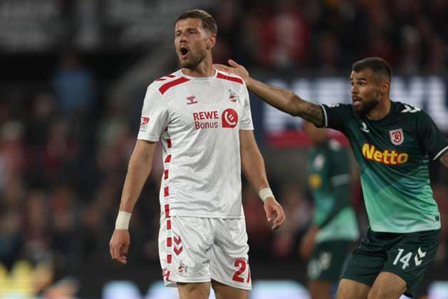 Imad Rondic (1. FC Koeln) gestikuliert, Gestik waehrend des Spiels der 2. Bundesliga zwischen 1. FC Köln und Jahn Regensburg im RheinEnergieStadion am 03. May 2025 in Köln, Deutschland. (Foto von Oliver Kaelke DeFodi Images) +++ Imad Rondic (1. FC Koeln) gestures during the 2. Bundesliga match between 1. FC Köln and Jahn Regensburg at RheinEnergieStadion on May 3, 2025 in Cologne, Germany. (Photo by Oliver Kaelke DeFodi Images) DFB DFL REGULATIONS PROHIBIT ANY USE OF PHOTOGRAPHS AS IMAGE SEQUENCES AND OR QUASI-VIDEO. (Photo by Oliver Kaelke DeFodi Images)
