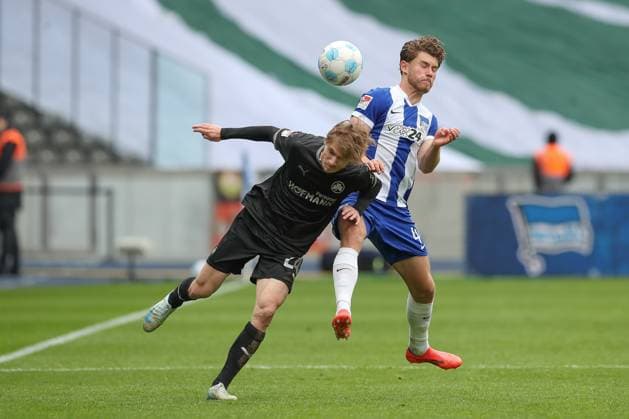 04.05.2025, xtgx, Fussball - 2.Bundesliga, Hertha BSC Berlin - SpVgg Greuther Fuerth emspor, v.l. (DFL DFB REGULATIONS PROHIBIT ANY USE OF PHOTOGRAPHS as IMAGE SEQUENCES and or QUASI-VIDEO) Berlin