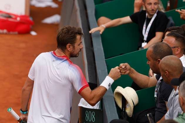 Open d Aix en Provence PHOTOPQR LA PROVENCE Stephane DUCLET ; Aix-en-Provence ; 04 05 2025 ; Open d Aix en Provence Crédit Agricole. Finale entre Stan Wawrinka (short bleu) et Borna Coric (short blanc). Tennis ATP, Tennis Herren Challenger Aix-en-Provence 2025