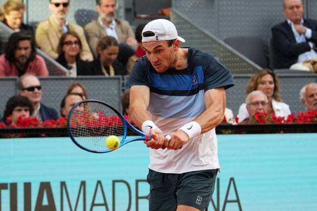 Tennis player Casperd Ruud vs Jack Draper during Final the Madrid 2025 Masters Series in Madrid on 05 MAY 2025. Cordon Press 