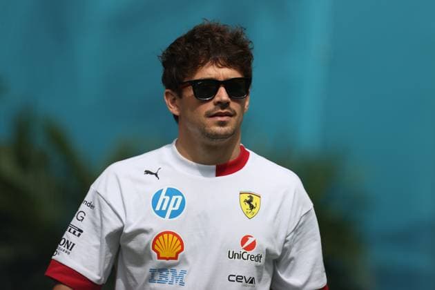 F1 Grand Prix Of Miami - Race Day Arrivals Charles Leclerc arrives at the Miami International Autodrome in Miami, Florida, for the Formula 1 Crypto.com Miami Grand Prix. Miami, Florida Florida United States  Copyright: xReginaldxMathalonex originalFilename:mathalone-notitle250504_npv57.jpg