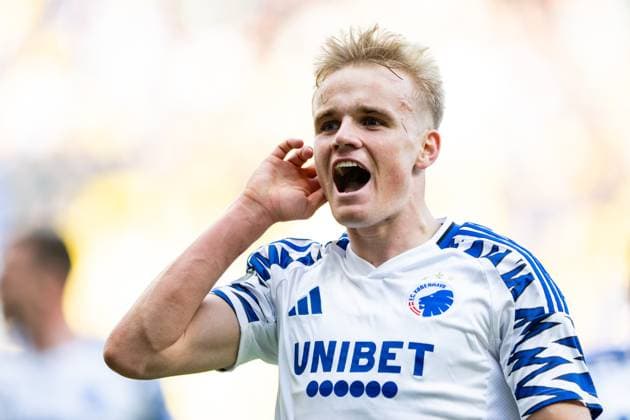 Broendby IF v FC Copenhagen, 3F Superliga football, Broendby, Denmark Broendby, Denmark. 04th, May 2025. Victor Froholdt (17) of FC Copenhagen scores for 0-2 during the 3F Superliga match between Broendby IF and FC Copenhagen at Brondby Stadion in Brondby. Denmark, Brondby  Copyright: xGonzalesxPhoto TobiasxJorgensenx