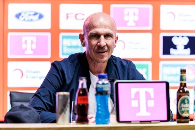 2. Fußball Bundesliga: 1. FC Köln - SSV Jahn Regensburg; 03.05.2025 Gerhard Struber (Trainer 1. FC Köln) während der Pressekonferenz 2. Fußball Bundesliga, 1. FC Köln - SSV Jahn Regensburg, Köln, Rheinenergiestadion am 03.05.2025 DFL REGULATIONS PROHIBIT ANY USE OF PHOTOGRAPHS AS IMAGE SEQUENCES AND OR QUASI-VIDEO. Copyright: xBEAUTIFULxSPORTS Wunderlx