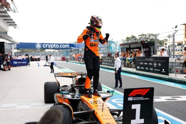 81 Oscar Piastri (AUS, McLaren F1 Team), F1 Grand Prix of Miami at Miami International Autodrome on May 4, 2025 in Miami Gardens, United States of America. (Photo by HOCH ZWEI) Miami Gardens United States of America