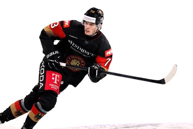 REICHEL Lukas Team Deutschland DEB Eishockey Laendersspiel Deutschland - USA am 04.05.2025 in Duesseldorf *** REICHEL Lukas Team Germany DEB ice hockey international match Germany USA on 04 05 2025 in Duesseldorf Copyright: xLacixPerenyix