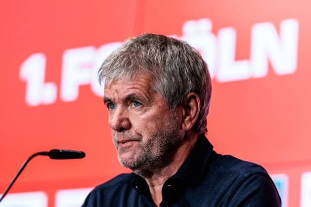 1. FC Köln Pressekonferenz Vorstellung Friedhelm Funkel; 05.05.2025 Friedhelm Funkel (Cheftrainer, Trainer 1. FC Köln) Pressekonferenz 1. FC Köln Vorstellung Friedhelm Funkel als neuer Cheftrainer; Geissbockheim, 05.05.2025