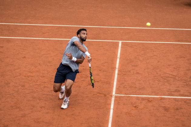TENNIS : Open de Rome - 05 05 2025 May 5th, 2025 - Arthur Fils from France during a practice session in Rome with Matteo Arnaldi from Italy -  Copyright: xTristanxLapierrex