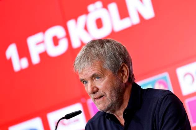 Fußballtrainer Friedhelm Funkel bei der Pressekonferenz zu seiner Vorstellung als neuer Trainer des 1. FC Köln im RheinEnergieStadion. Köln, 05.05.2025 (DFL DFB REGULATIONS PROHIBIT ANY USE OF PHOTOGRAPHS as IMAGE SEQUENCES and or QUASI-VIDEO) NRW Deutschland