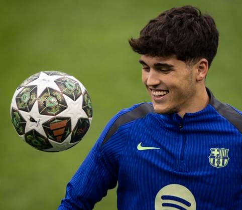Barcelona training session Cubarsi in action during the training session at the San Siro stadium, in Milan, today May 5, 2025. Copyright: xx 0L3A7295