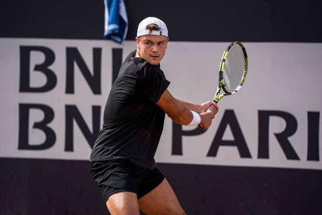 TENNIS : Open de Rome - 06 05 2025 May 5th, 2025 - Holger Rune from Denmark during his practice in Rome with Tomas Martin Etcheverry from Argentina.  Copyright: xTristanxLapierrex