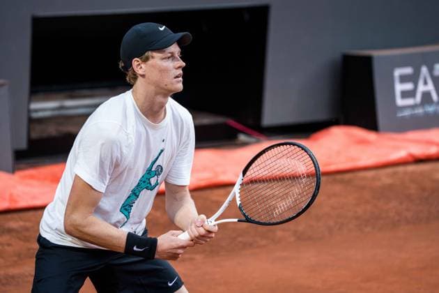 TENNIS : Open de Rome - 06 05 2025 May 5th, 2025 - Jannik Sinner from Italy during his practice in Rome against Jiri Lehecka from Czech Republic.  Copyright: xTristanxLapierrex