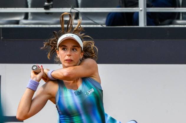 TENNIS - Internazionali di Tennis - Internazionali BNL d Italia Lucia Bronzetti (ITA) during the 4th round against Anastasija Sevastova (LAT) of the WTA, Tennis Damen Master 1000 Internazionali BNL d Italia tournament at Foro Italico on May 06, 2025 Fabrizio Corradetti LiveMedia Rome Italy  Copyright: xIPAxSport ABACAx