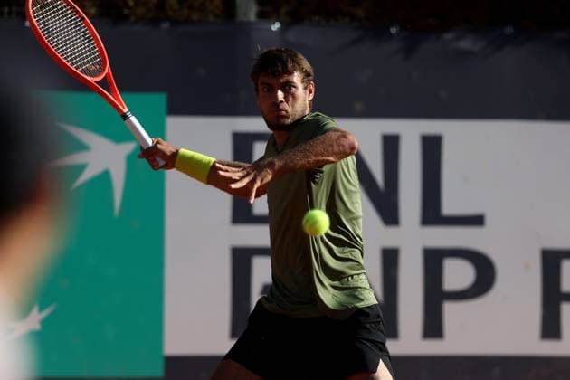 Tennis: Flavio Cobolli, ATP, Tennis Herren and WTA, Tennis Damen Master 1000 training session at the Foro Italico in Rome Rome Italy 06.05.2025: Flavio Cobolli ranking 34 during the training session at the Internazionali BNL d™ Italia 2025 ATP and WTA Master 1000 circuit in Rome at the Foro Italico. Rome foro italico italy italy Copyright: xmarcoxiacobucci